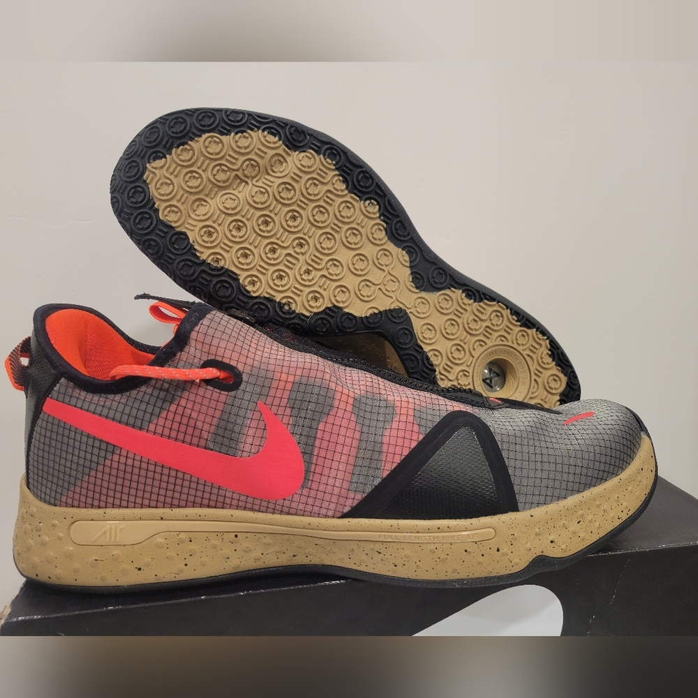 Nike PG 4 PCG Sneakers Basketball Shoes Mens Size 18 Black/Pink CZ2240-900